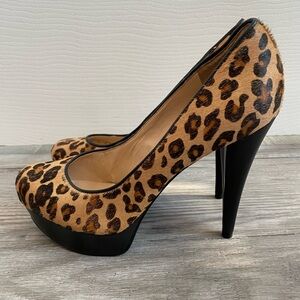 Animal print high heel pumps, size 7.5